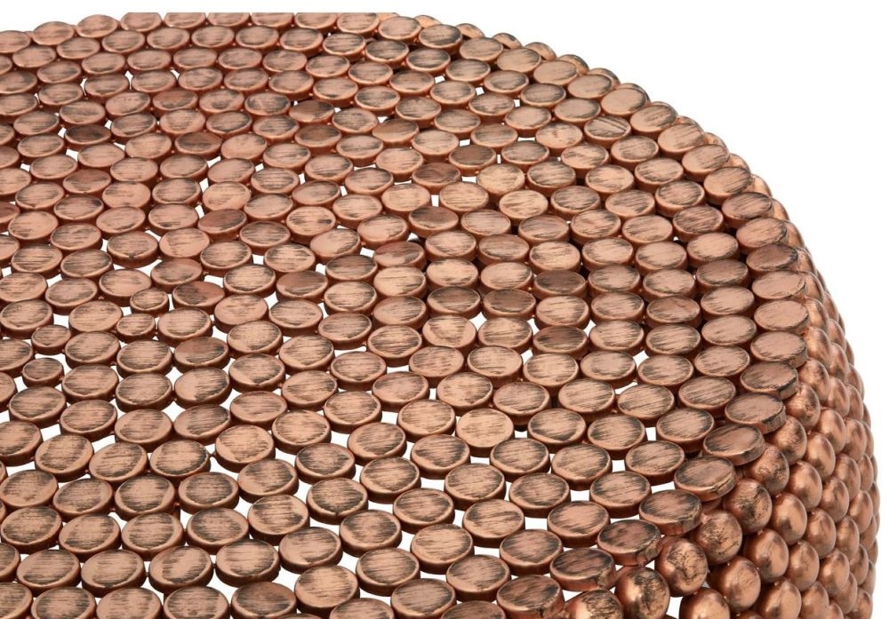 Product photograph of Barnet Copper Beaded Coffee Table from Choice Furniture Superstore.