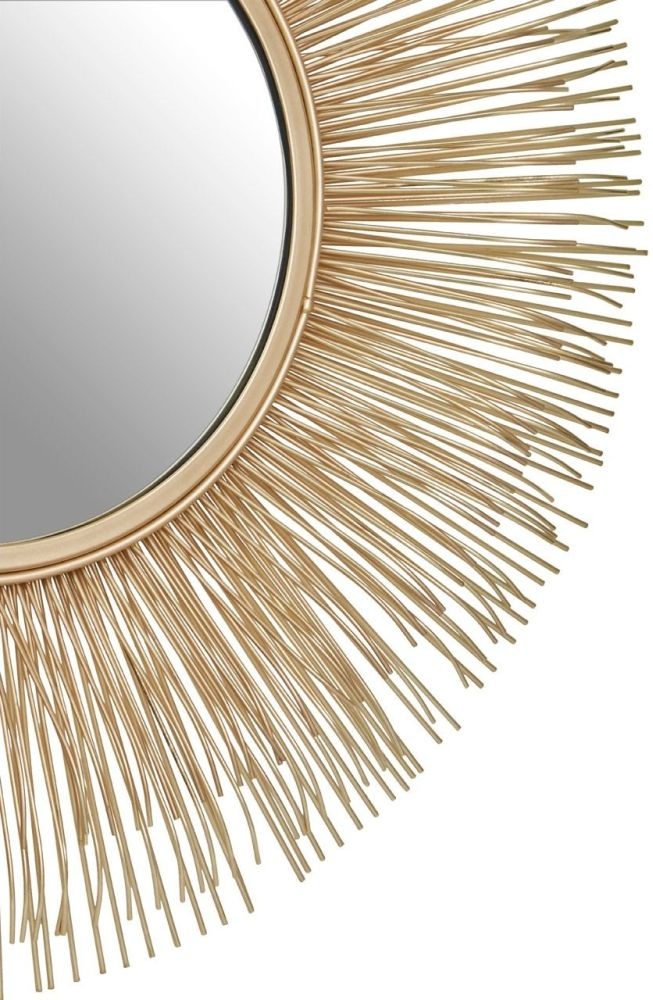 Product photograph of Bridgton Gold Rods Wall Mirror from Choice Furniture Superstore.