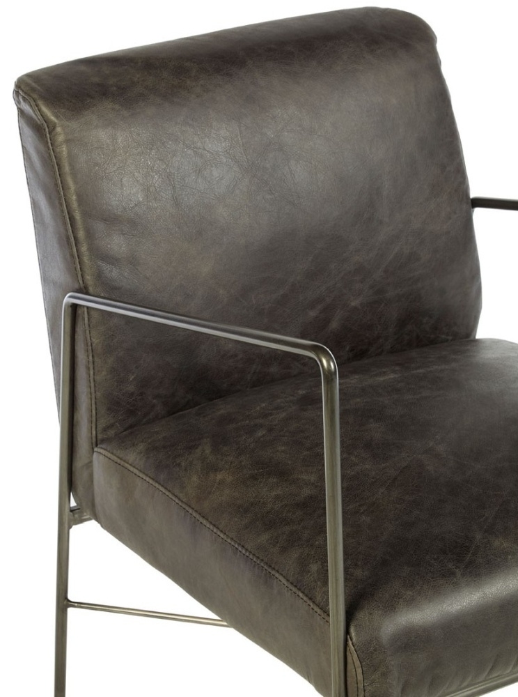 Product photograph of Bricelyn Genuine Ebony Leather Dining Chair from Choice Furniture Superstore.