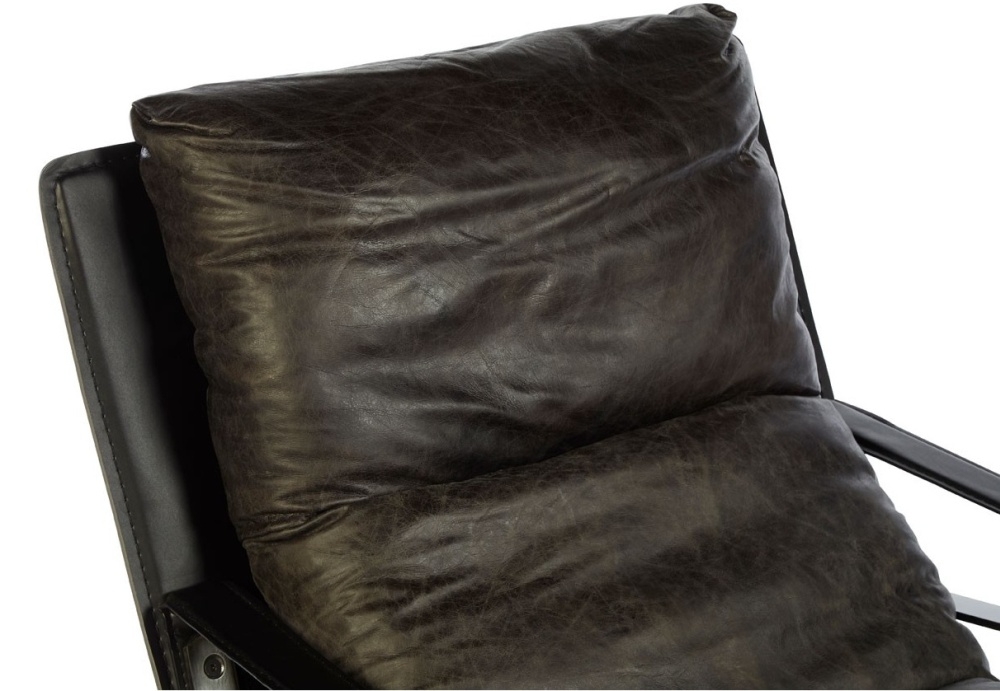 Product photograph of Bricelyn Genuine Dark Brown Leather Lounge Chair from Choice Furniture Superstore.