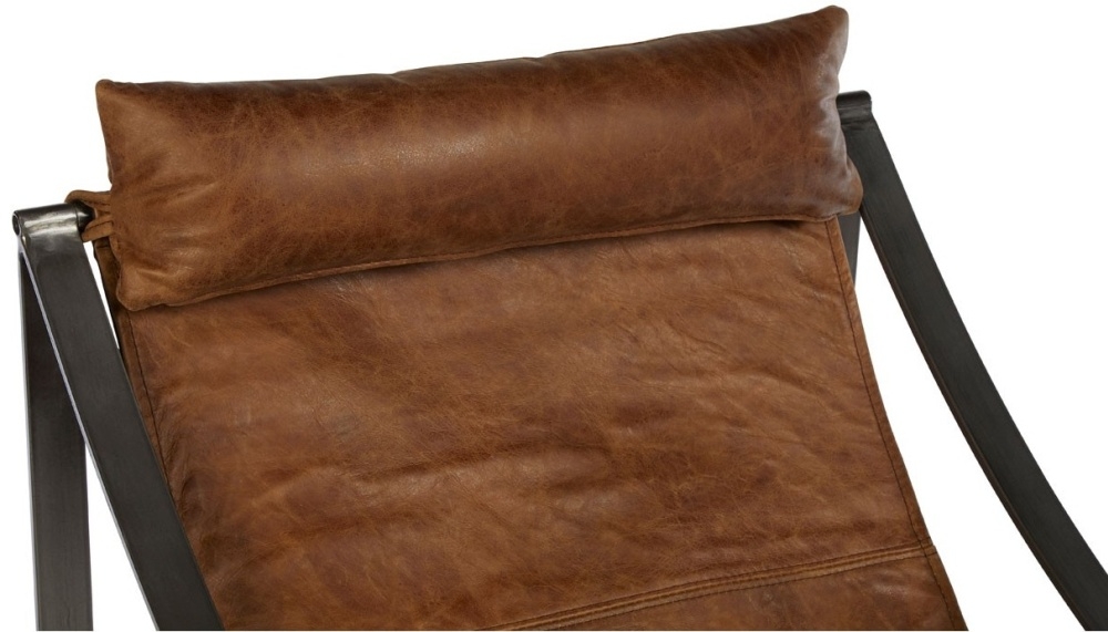 Product photograph of Bricelyn Genuine Light Brown Leather Lounge Chair from Choice Furniture Superstore.