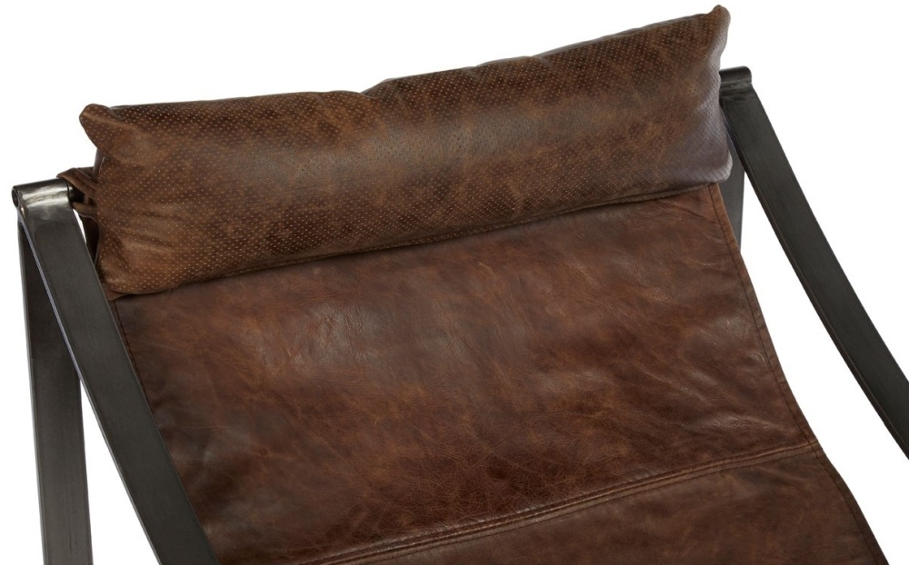 Product photograph of Bricelyn Genuine Distressed Brown Leather Chair from Choice Furniture Superstore.