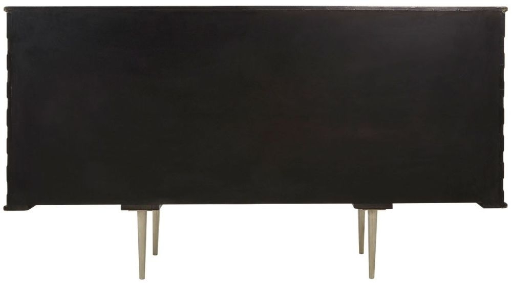 Product photograph of Wilsey Metallic Mango Wood 4 Door Sideboard from Choice Furniture Superstore.