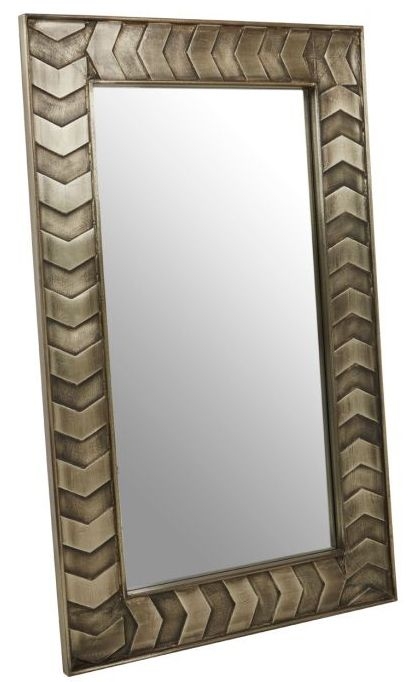 Product photograph of Wilsey Metallic Mango Wood Wall Mirror from Choice Furniture Superstore.
