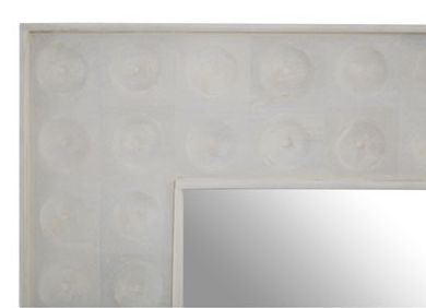 Product photograph of Rosburg White Mango Wood Square Mirror from Choice Furniture Superstore.