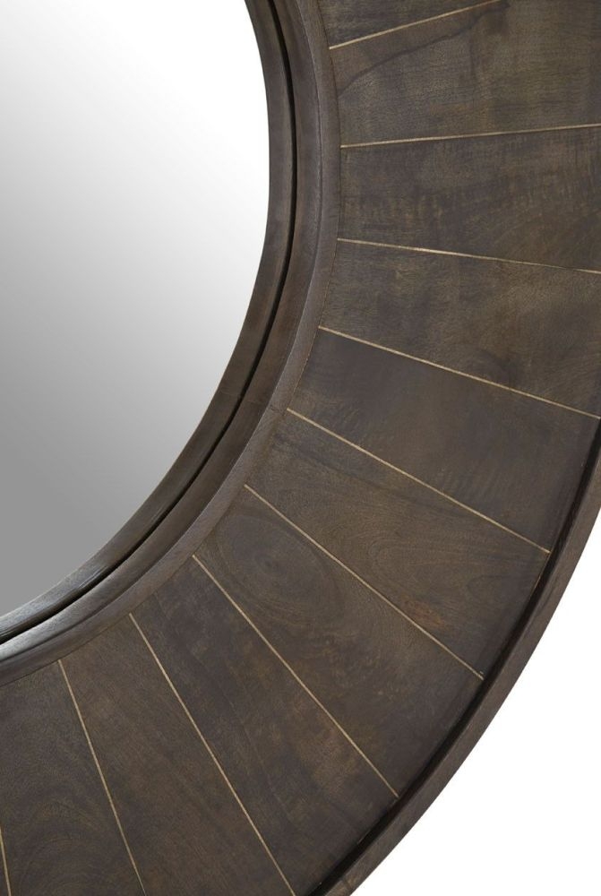 Product photograph of Trinity Grey Mango Wood Wall Mirror from Choice Furniture Superstore.