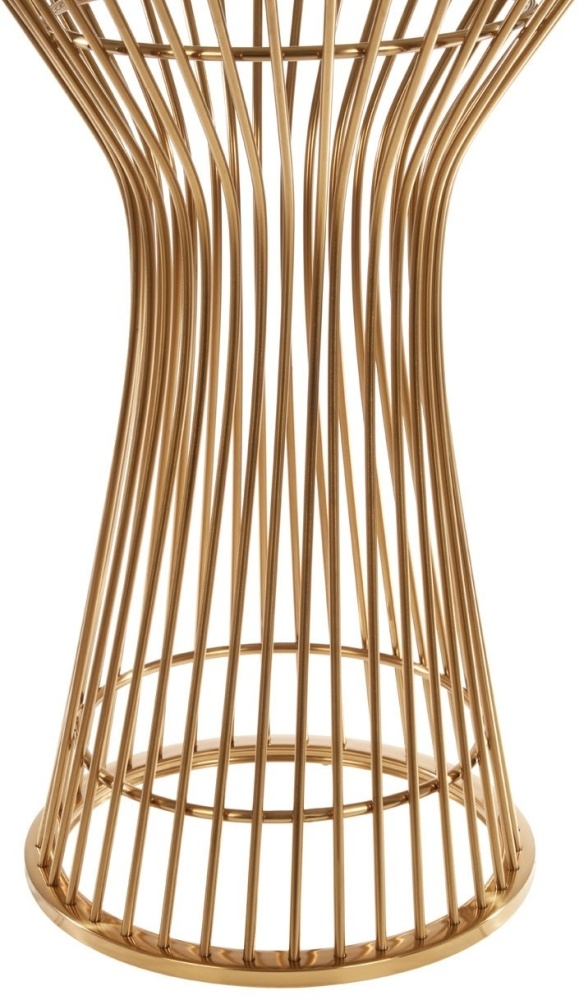 Product photograph of Emporia Glass 2 Seater Round Dining Table With Gold Base from Choice Furniture Superstore.