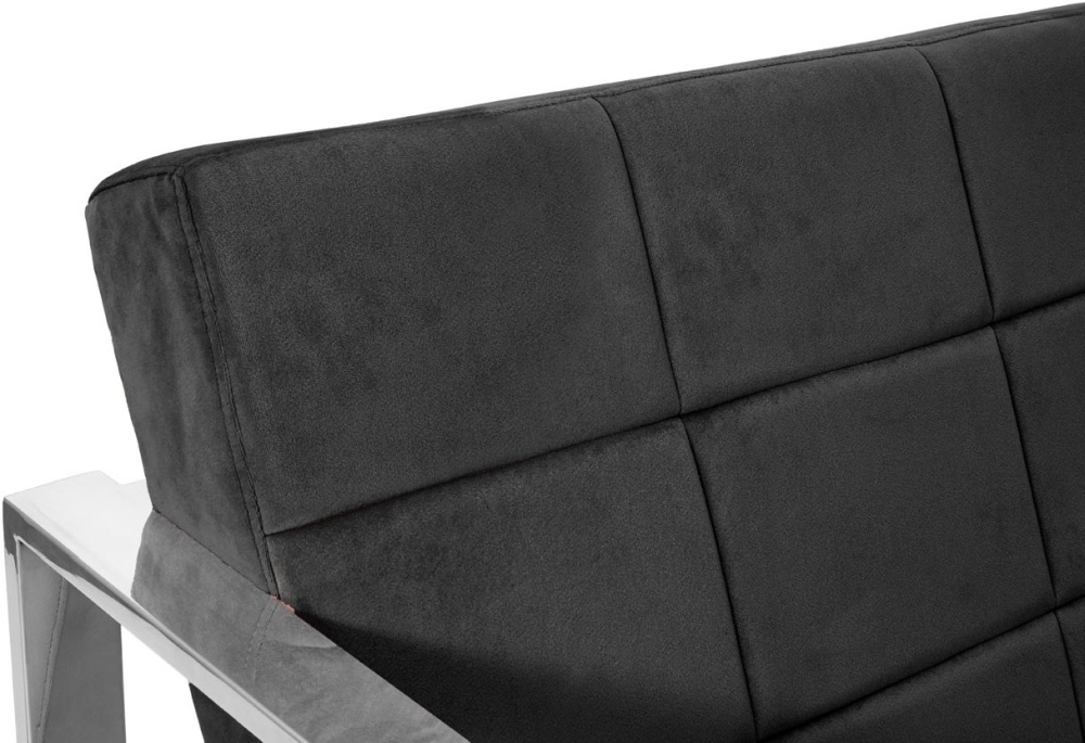 Product photograph of Emporia Black Velvet Fabric Cocktail Armchair from Choice Furniture Superstore.