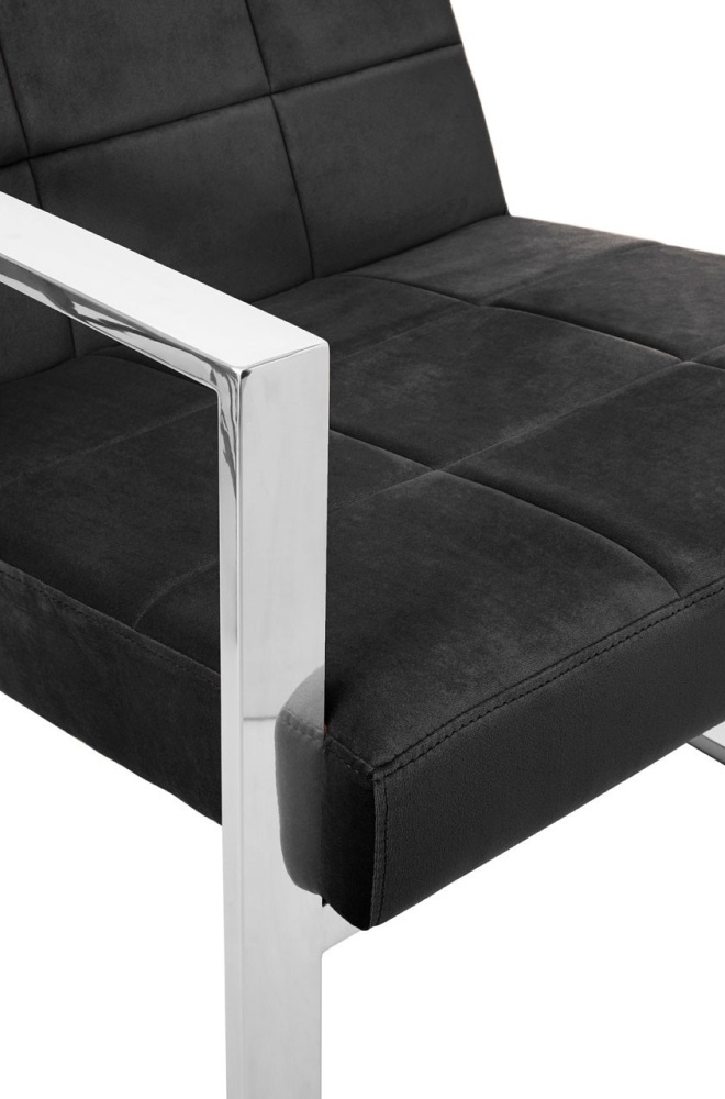 Product photograph of Emporia Black Velvet Fabric Cocktail Armchair from Choice Furniture Superstore.