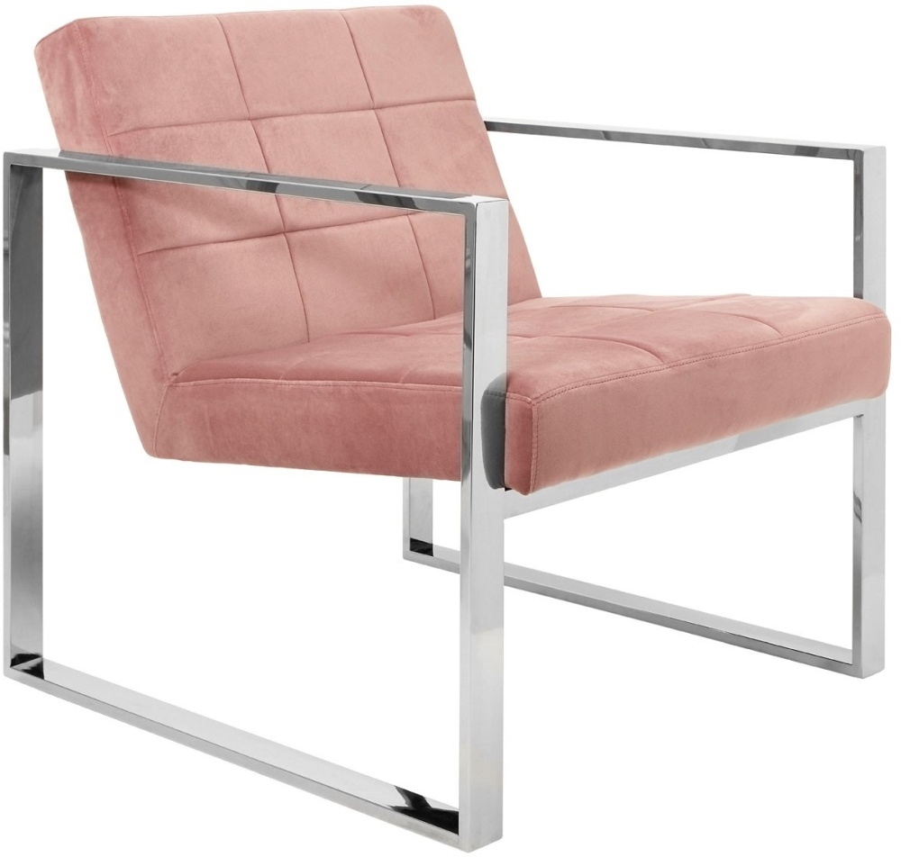 Product photograph of Emporia Pink Velvet Cocktail Chair from Choice Furniture Superstore.