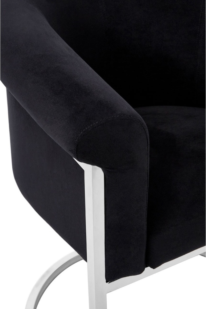 Product photograph of Emporia Black Velvet Luxe Dining Chair from Choice Furniture Superstore.