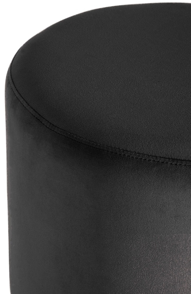 Product photograph of Emporia Black Velvet Fabric Round Stool from Choice Furniture Superstore.