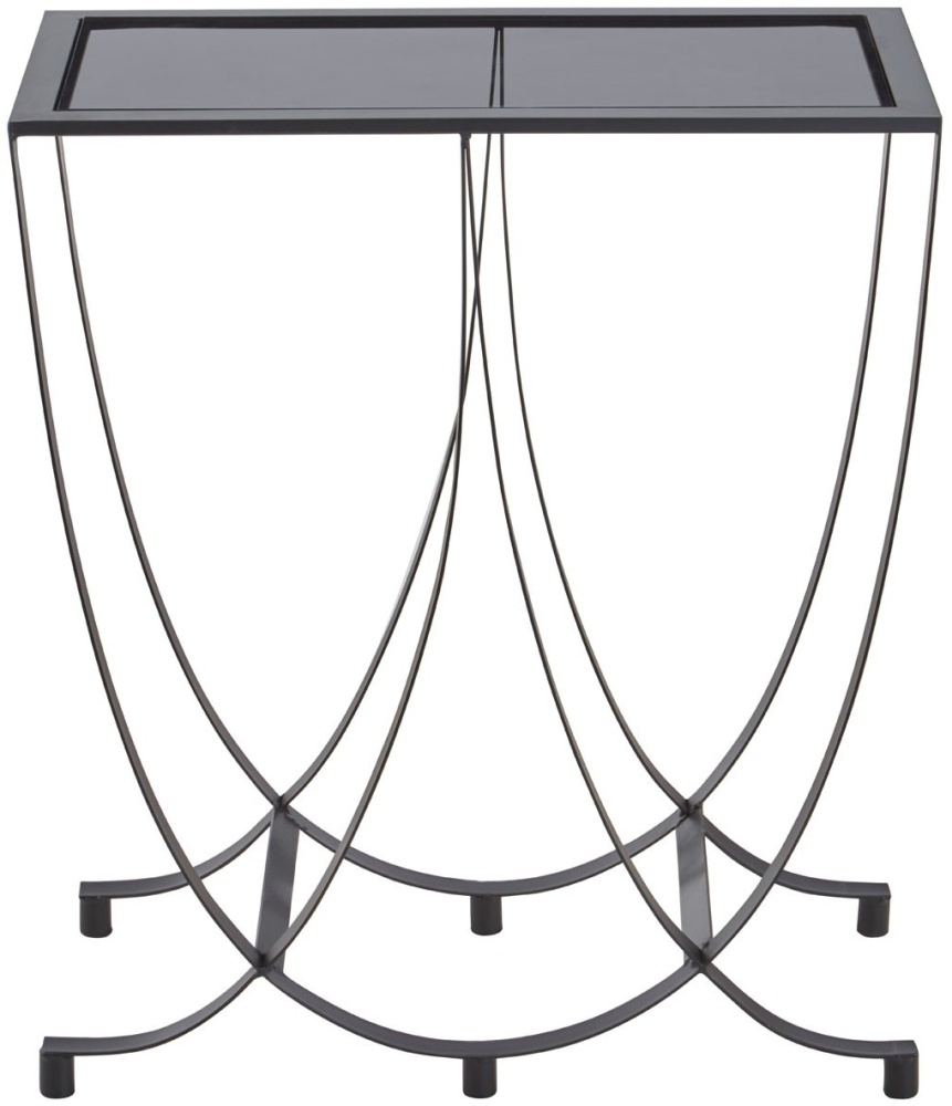 Product photograph of Bellwood Side Table With Grey Glass Top from Choice Furniture Superstore.
