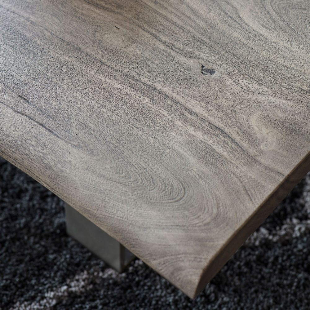 Product photograph of Pembroke Grey Acacia Wood And Metal Coffee Table from Choice Furniture Superstore.