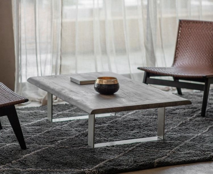Product photograph of Pembroke Grey Acacia Wood And Metal Coffee Table from Choice Furniture Superstore.