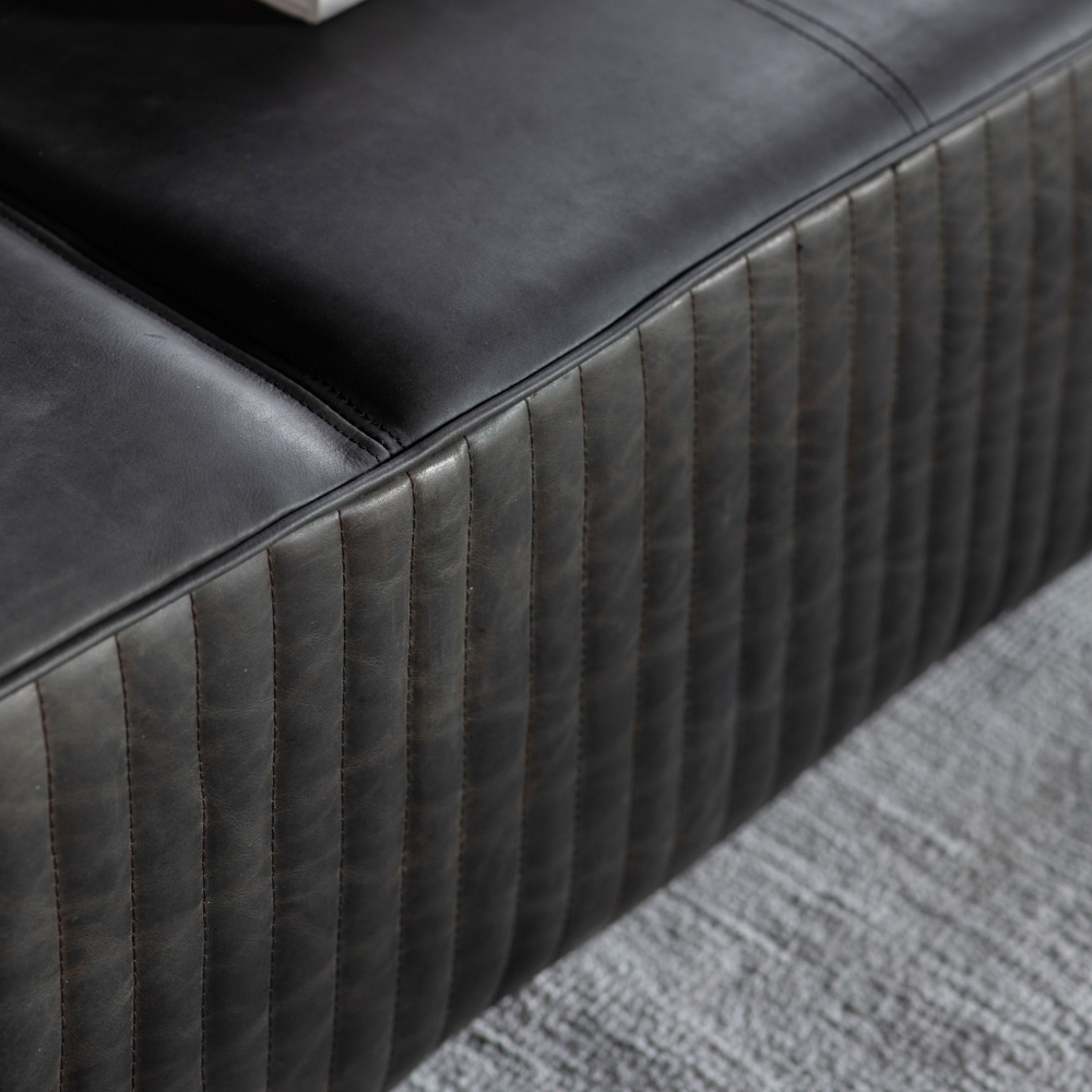 Product photograph of Barham Leather Slab - Comes In Black And Brown from Choice Furniture Superstore.