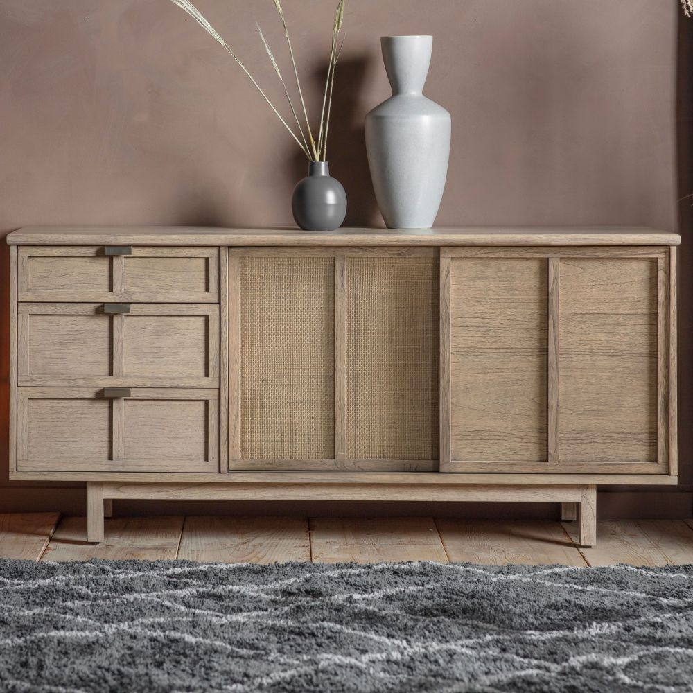 Product photograph of Nitro Natural 2 Door 3 Drawer Sideboard from Choice Furniture Superstore.
