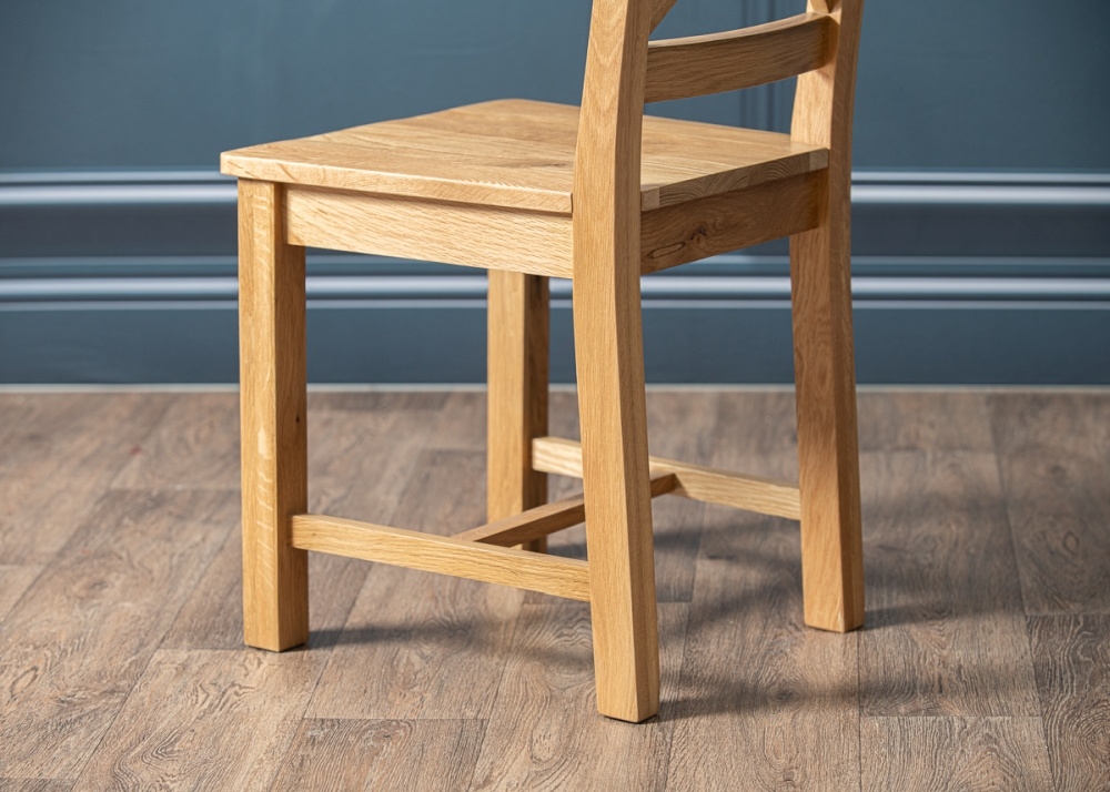 Product photograph of Arnot Natural Oak Crossback Dining Chair Sold In Pairs from Choice Furniture Superstore.