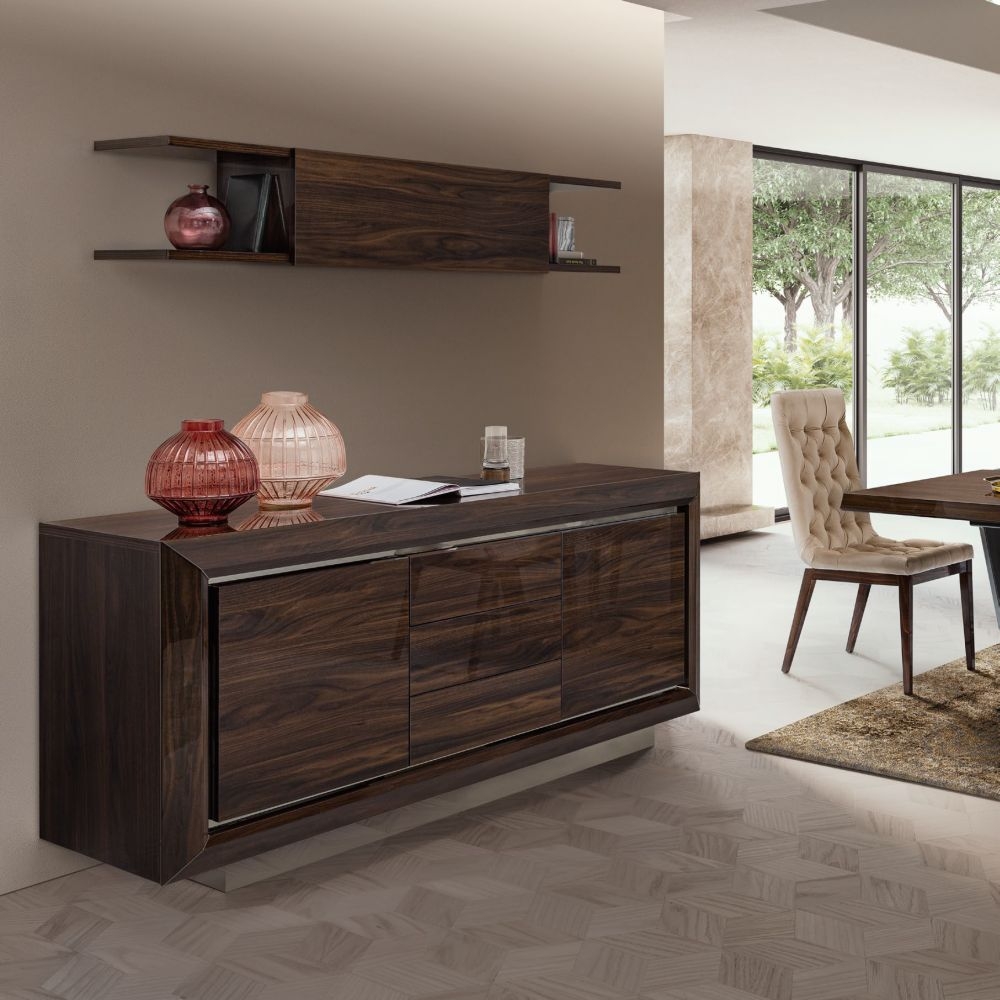 Product photograph of Camel Elite Day Patrician Walnut Italian Large Buffet Sideboard from Choice Furniture Superstore.
