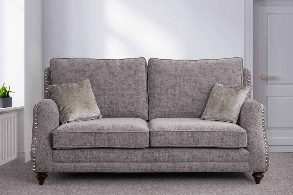 Product photograph of Sweet Dreams Conway Silver Fabric Sofa from Choice Furniture Superstore.