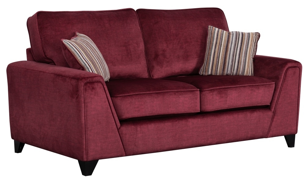 Product photograph of Sweet Dreams Lancaster Standard Ruby Fabric Sofa from Choice Furniture Superstore.