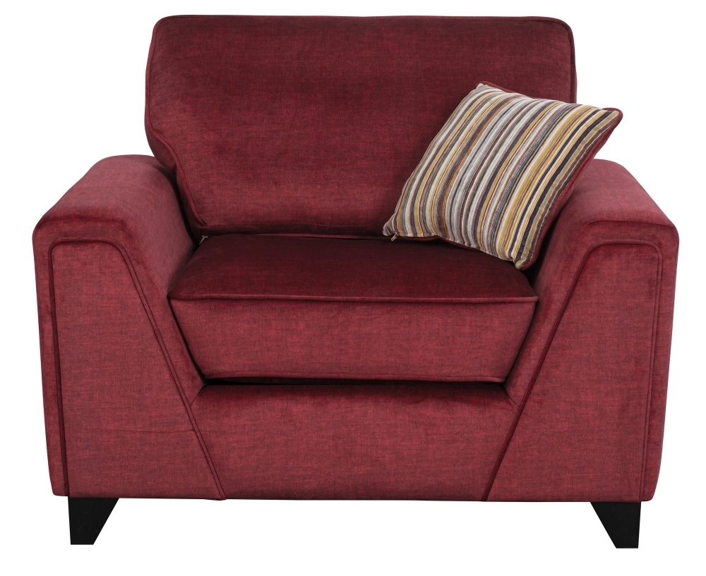 Product photograph of Sweet Dreams Lancaster Standard Ruby Fabric Sofa from Choice Furniture Superstore.