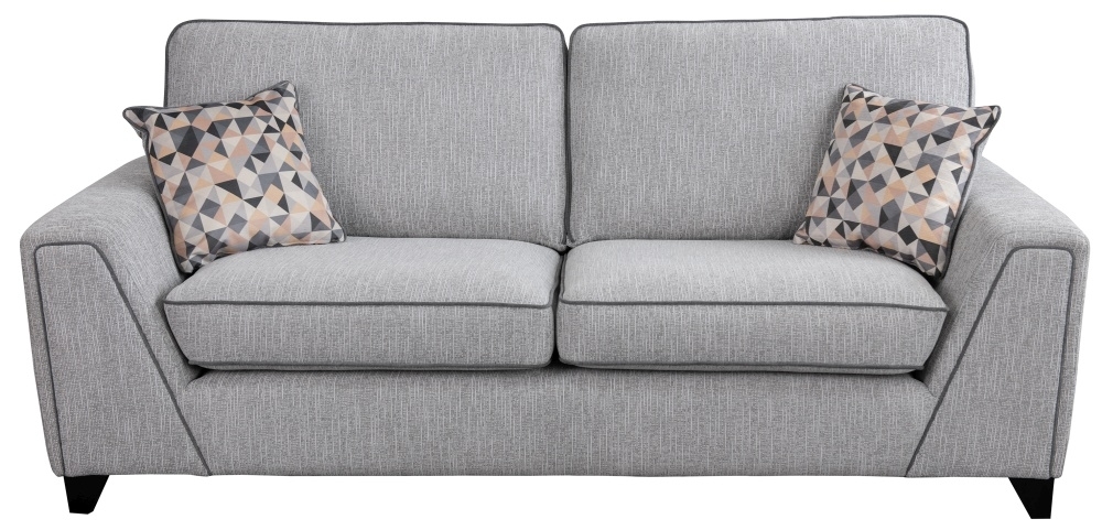 Product photograph of Sweet Dreams Lancaster Two Tone Silver Fabric Sofa from Choice Furniture Superstore.