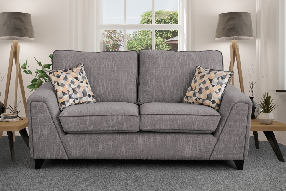 Product photograph of Sweet Dreams Lancaster Two Tone Smoke Fabric Sofa from Choice Furniture Superstore.