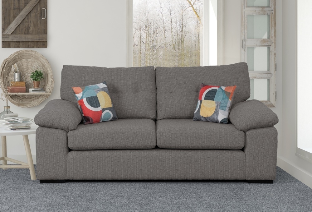 Product photograph of Sweet Dreams Rochester Charcoal Fabric Sofa from Choice Furniture Superstore.