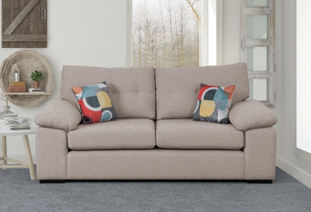 Product photograph of Sweet Dreams Rochester Natural Fabric Sofa from Choice Furniture Superstore.