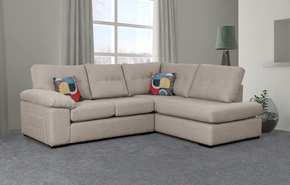 Product photograph of Sweet Dreams Rochester Natural Fabric Corner Sofa from Choice Furniture Superstore.