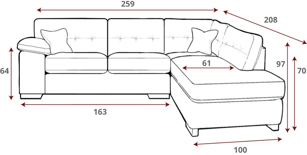 Product photograph of Sweet Dreams Rochester Silver Fabric Corner Sofa from Choice Furniture Superstore.