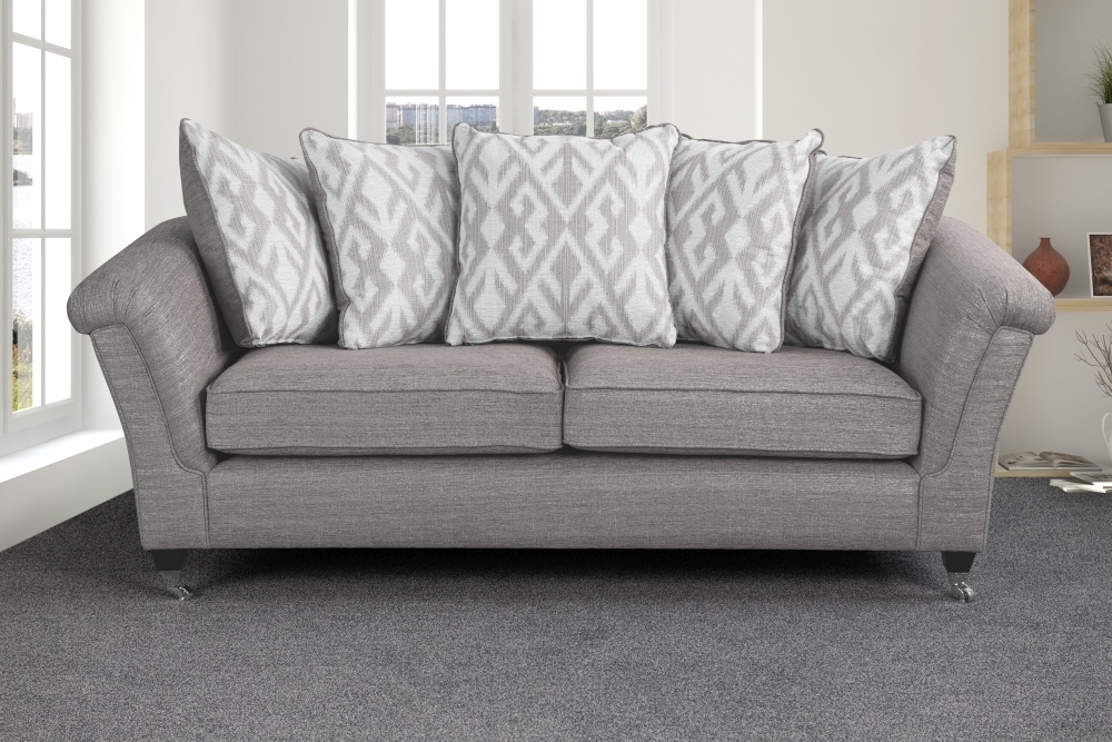 Product photograph of Sweet Dreams Belvoir Granada Natural Fabric Scatter Back Sofa from Choice Furniture Superstore.