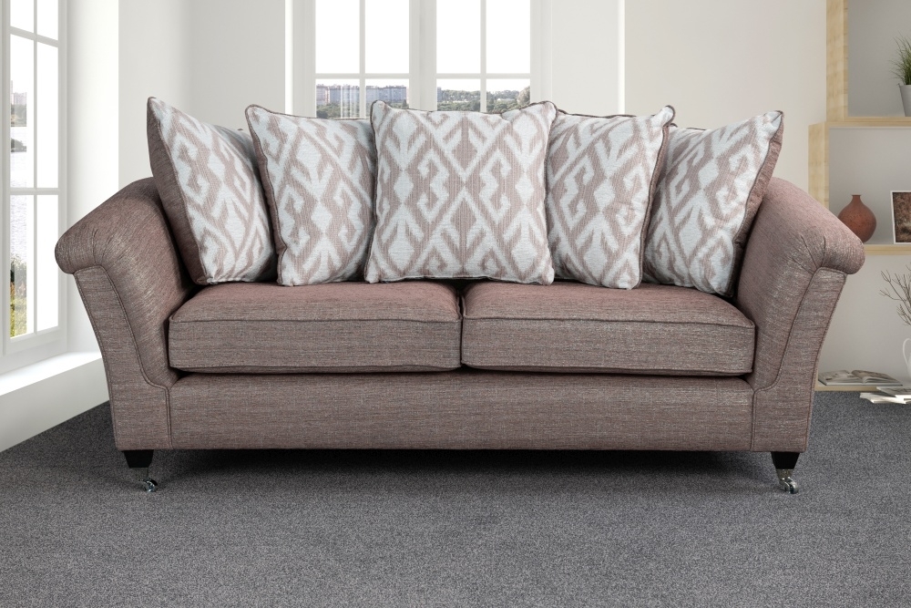 Product photograph of Sweet Dreams Belvoir Granada Blush Fabric Scatter Back Sofa from Choice Furniture Superstore.