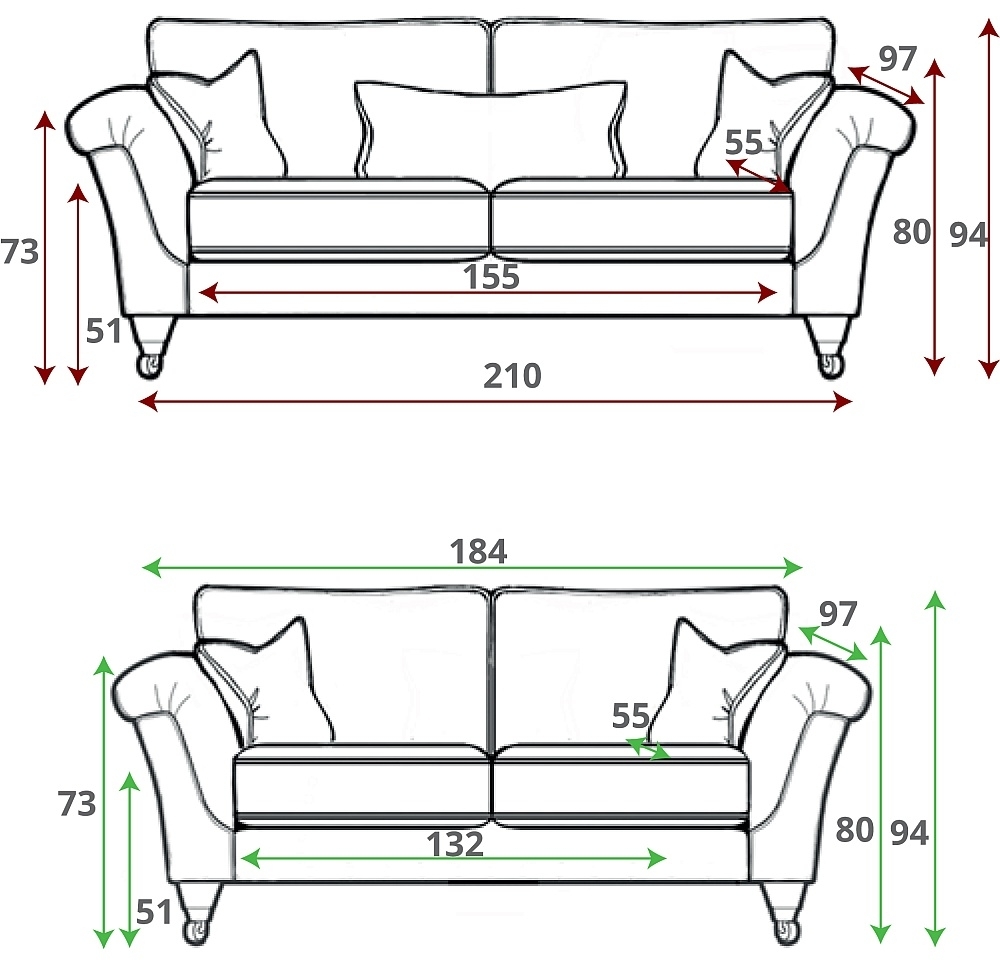 Product photograph of Sweet Dreams Belvoir Granada Natural Fabric Standard Back Sofa from Choice Furniture Superstore.