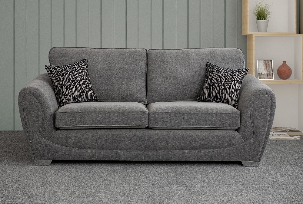 Product photograph of Sweet Dreams Ludlow Charcoal Fabric Sofa from Choice Furniture Superstore.