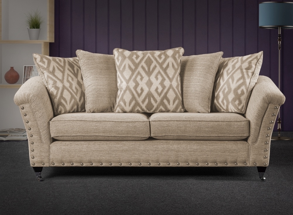 Product photograph of Sweet Dreams Siena Granada Husk Fabric Scatter Back Sofa from Choice Furniture Superstore.
