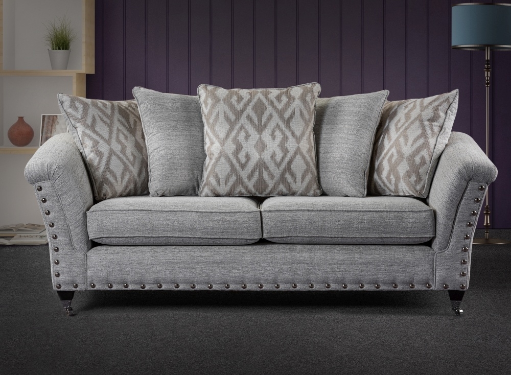 Product photograph of Sweet Dreams Siena Granada Natural Fabric Scatter Back Sofa from Choice Furniture Superstore.