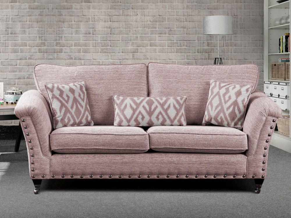 Product photograph of Sweet Dreams Siena Granada Blush Fabric Standard Back Sofa from Choice Furniture Superstore.