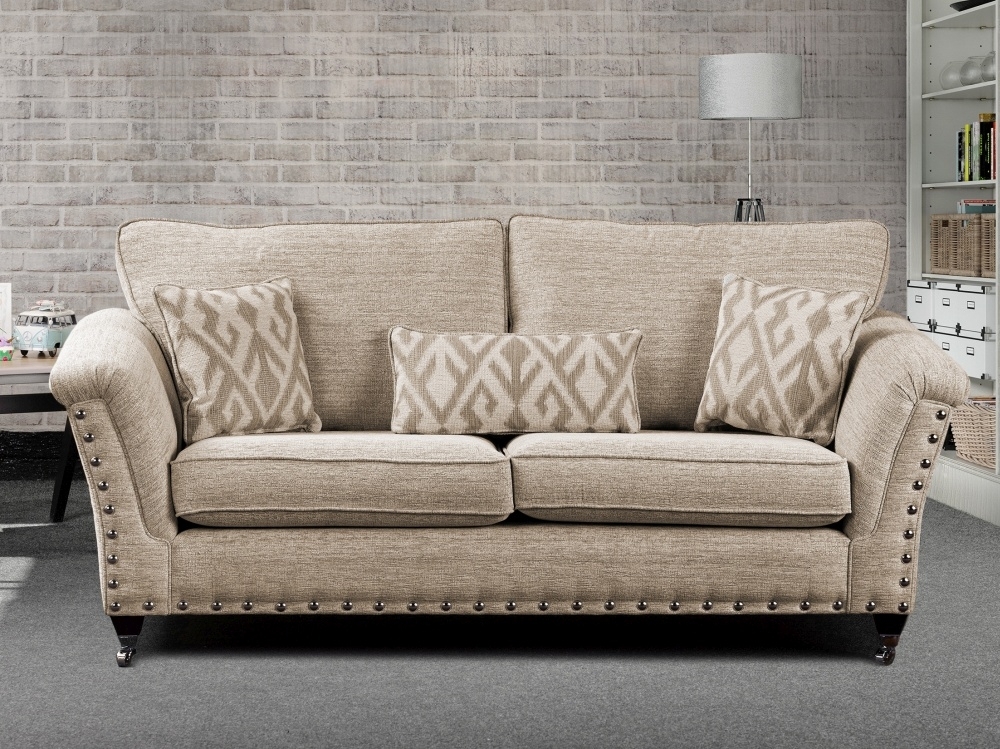 Product photograph of Sweet Dreams Siena Granada Husk Fabric Standard Back Sofa from Choice Furniture Superstore.