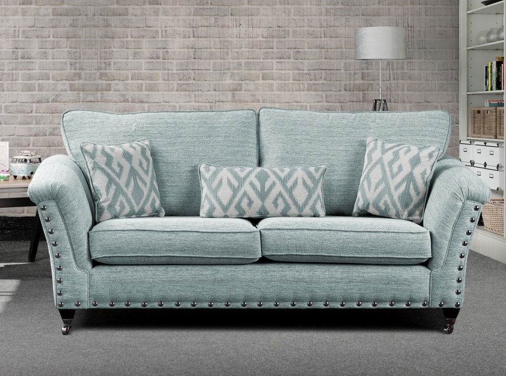 Product photograph of Sweet Dreams Siena Granada Lagoon Fabric Standard Back Sofa from Choice Furniture Superstore.