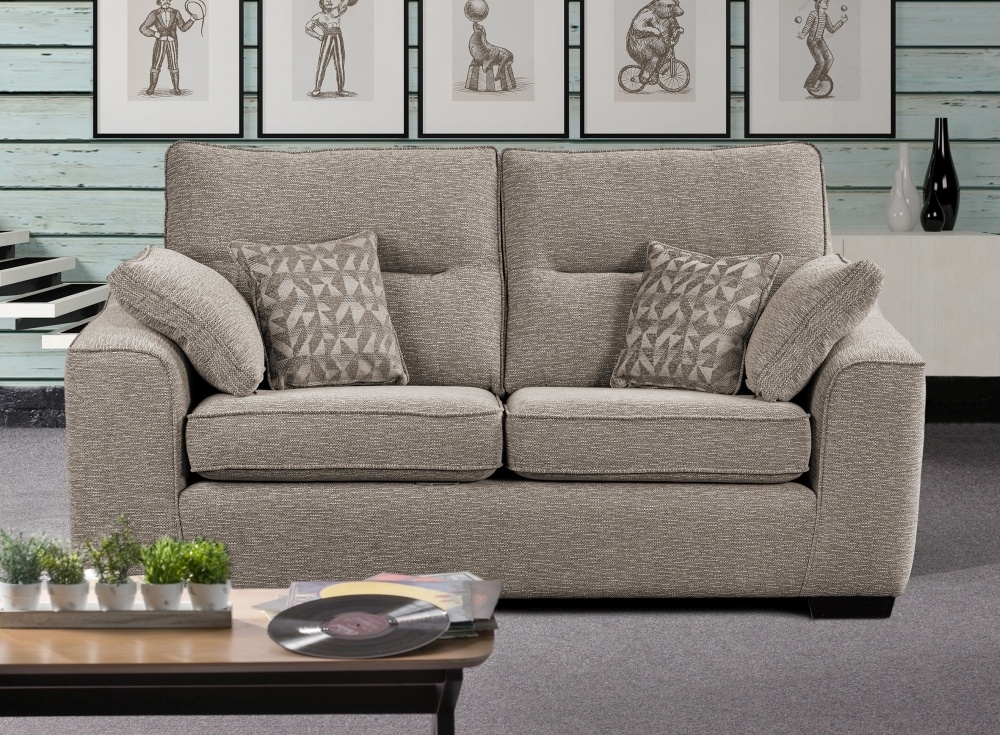 Product photograph of Sweet Dreams Verona Taupe Fabric Sofa from Choice Furniture Superstore.