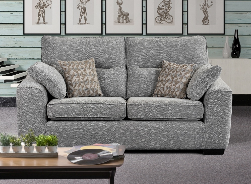 Product photograph of Sweet Dreams Verona Oatmeal Fabric Sofa from Choice Furniture Superstore.