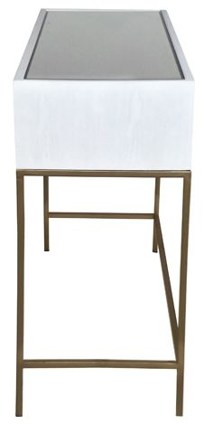 Product photograph of Verona White High Gloss Console Table from Choice Furniture Superstore.