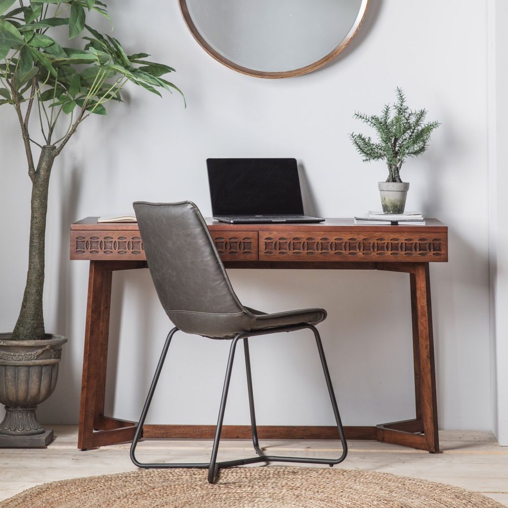 Product photograph of Boho Retreat Chocolate Mango Wood Desk from Choice Furniture Superstore.