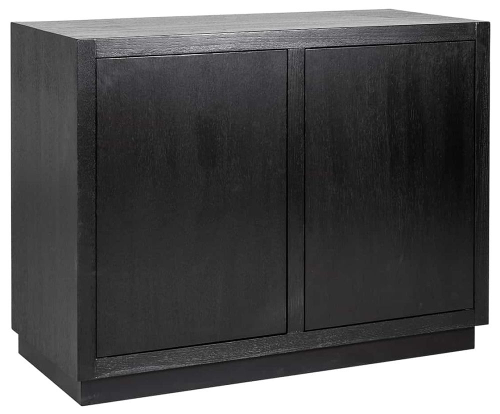 Product photograph of Oakura Black 2 Door Sideboard from Choice Furniture Superstore.