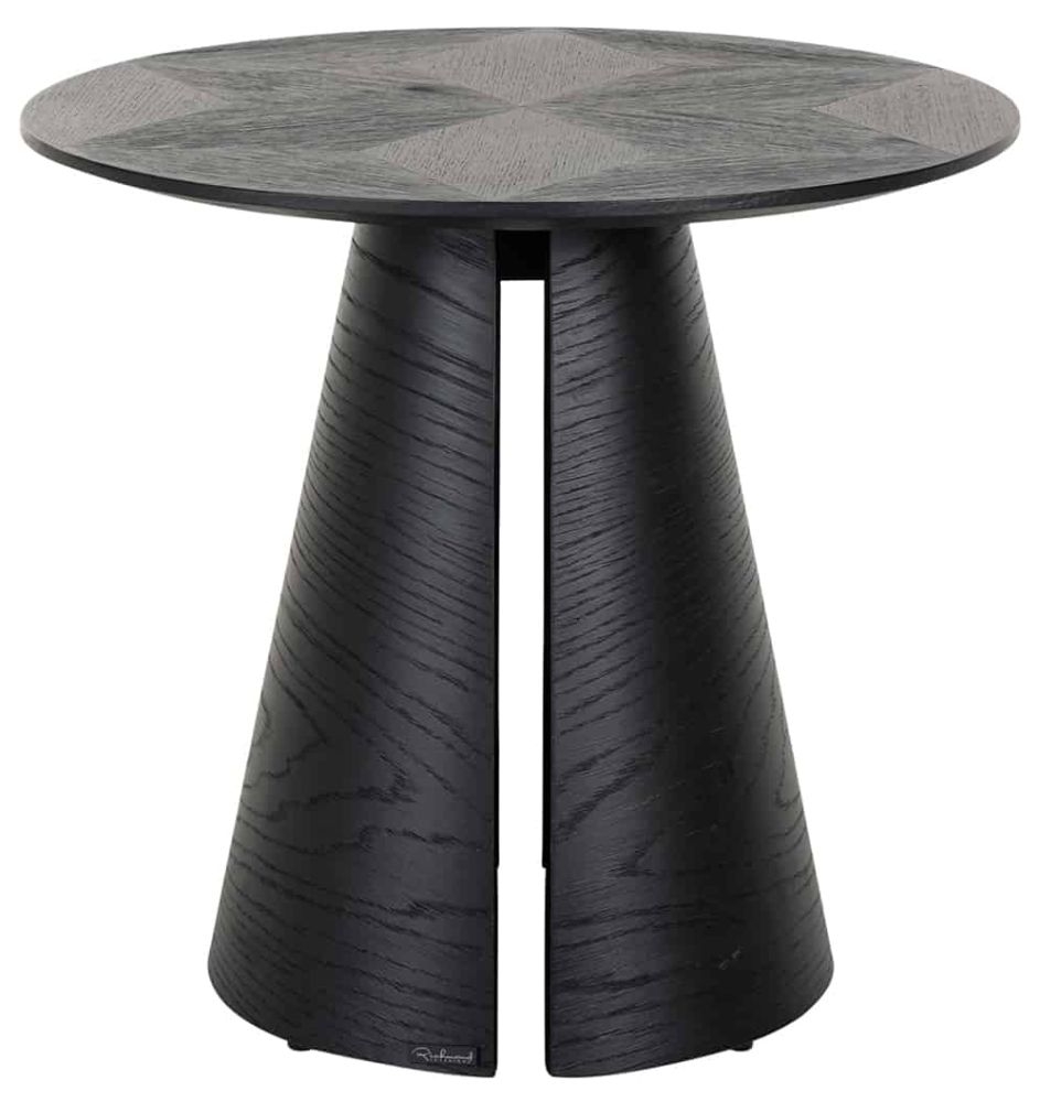 Product photograph of Blax Black Oak Round Side Table from Choice Furniture Superstore.
