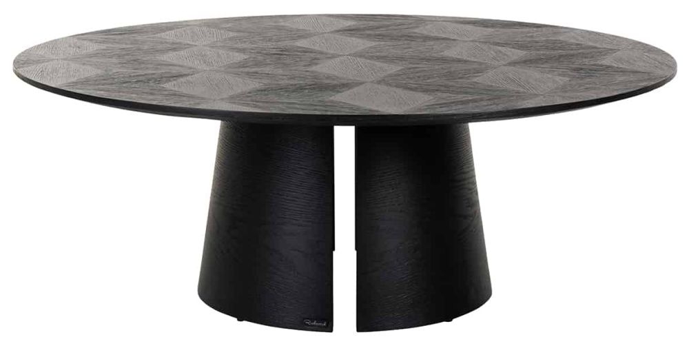 Product photograph of Blax Black Oak Round Coffee Table from Choice Furniture Superstore.