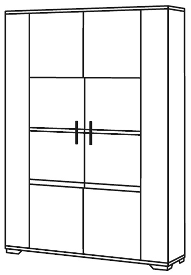 Product photograph of Messina Italian White And Grey 2 Door Display Cabinet from Choice Furniture Superstore.