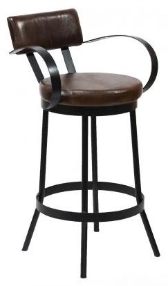 Product photograph of Gulmarg Padded Leather Bar Stool Sold In Pairs from Choice Furniture Superstore.